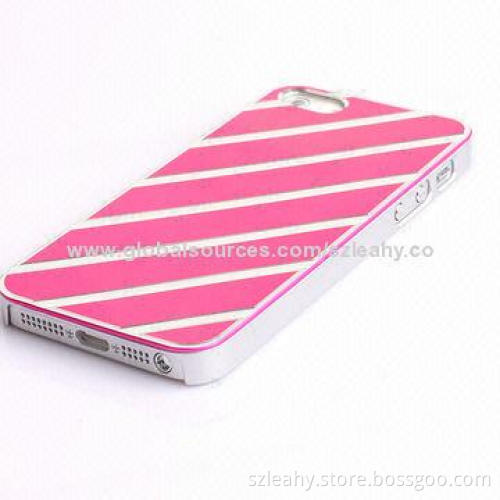 Case for iPhone 5/5s, PC is sticked with aluminum on the surface